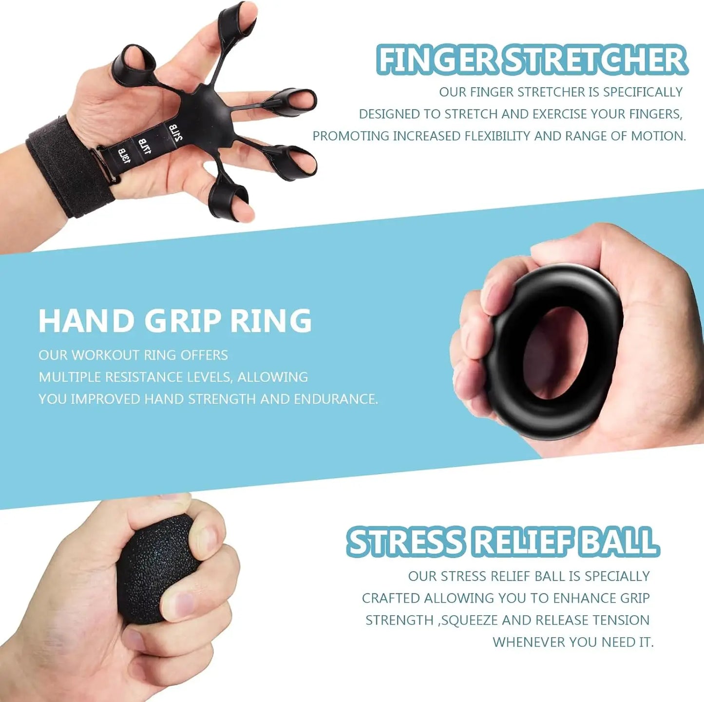 Grip Trainer Kit Hand Gripper Set For Strength Training And Recovery