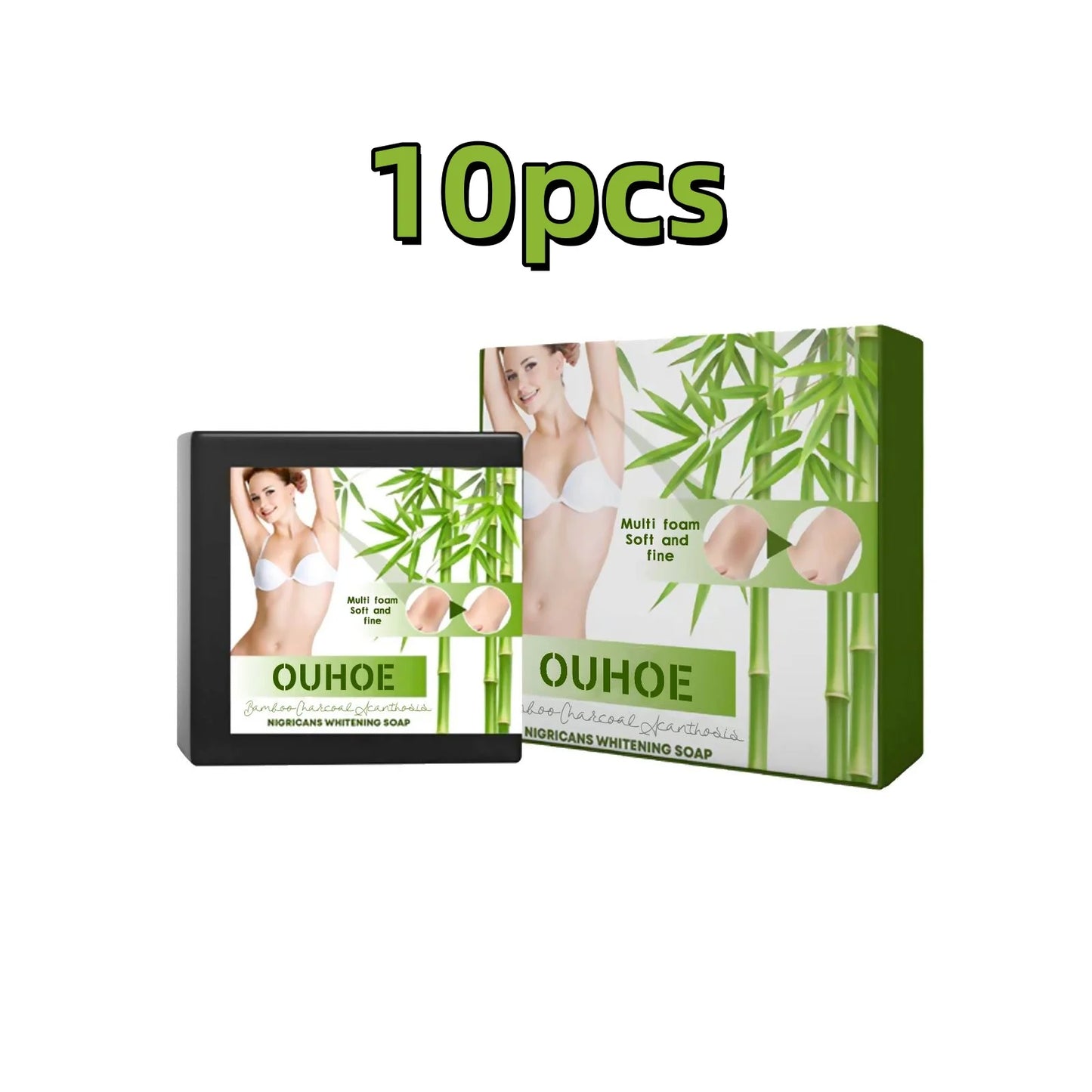 Ouhoe Bamboo Charcoal Soap For Brightening And Hydrating Skin
