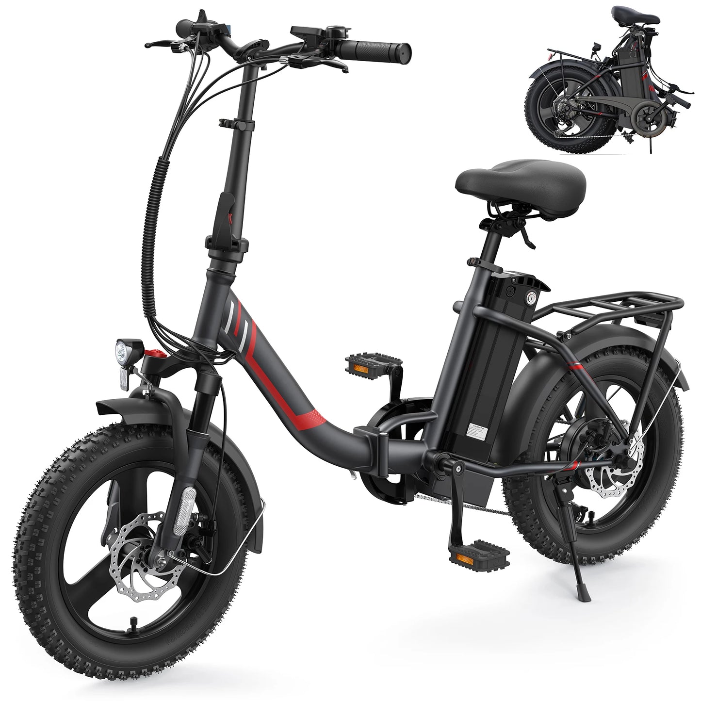 ViviFolded 350W Folding Electric Bike With 48V Removable Battery