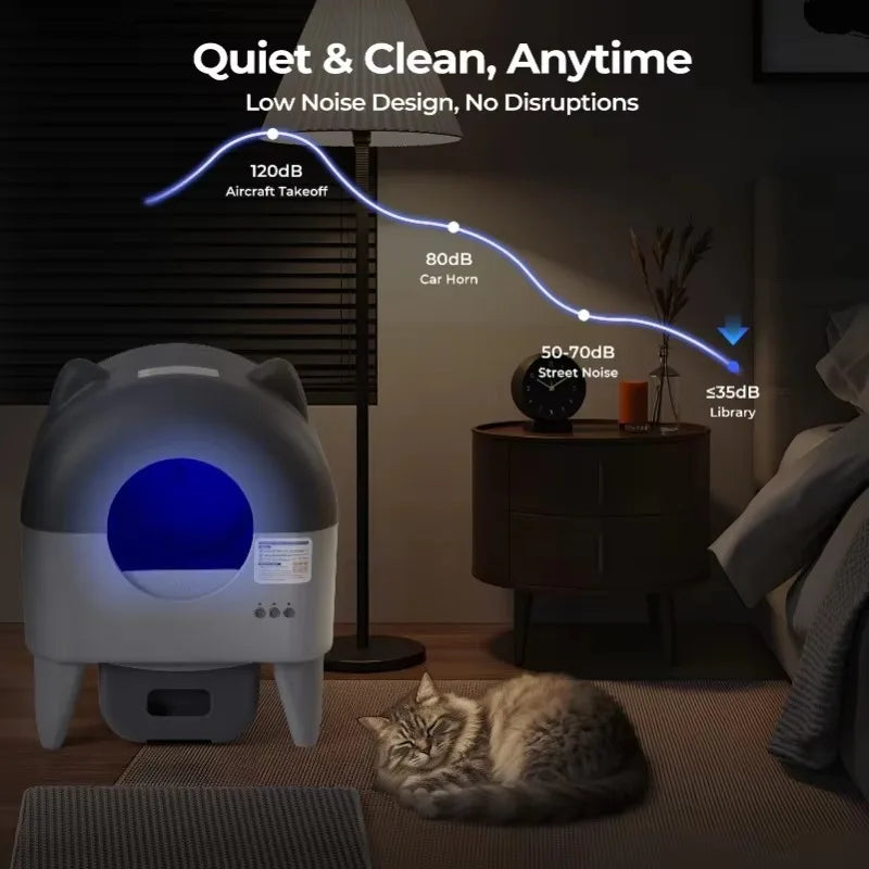 Lunapurr Automatic Cat Litter Box Self Cleaning Odor Control App