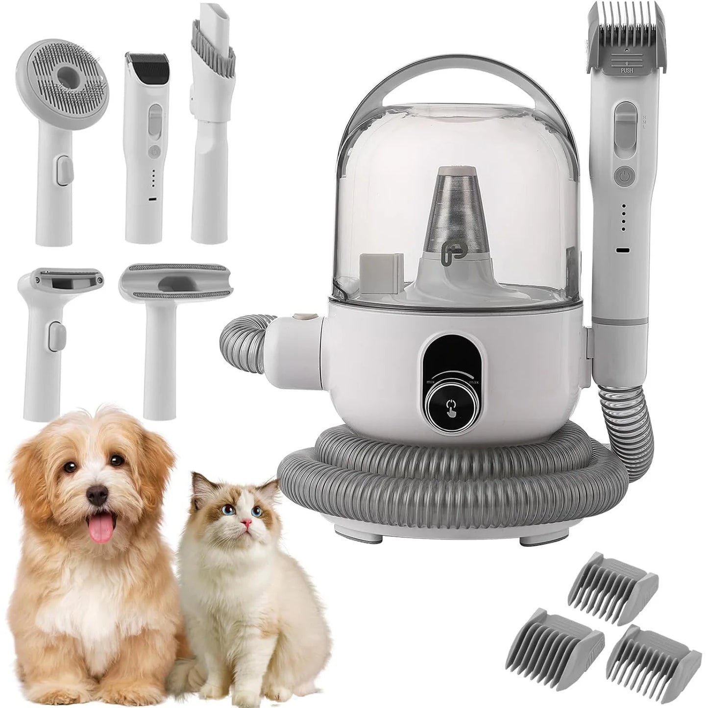 HiMISS Pet Grooming Vacuum Kit With 5 Tools For Pets