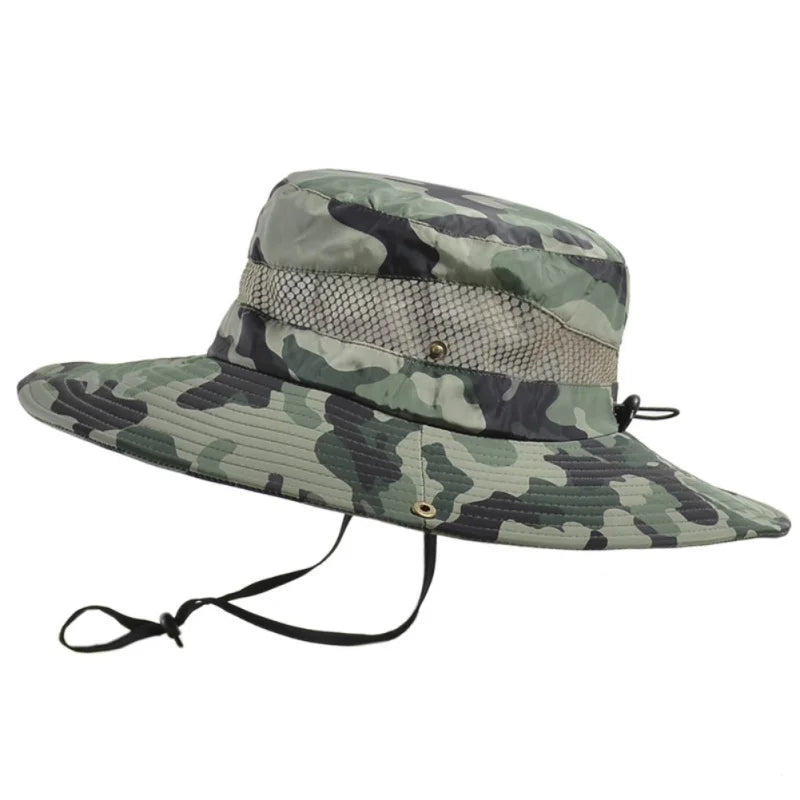 NONECN Men Bucket Hat Breathable Sun Protection Fisherman Hat