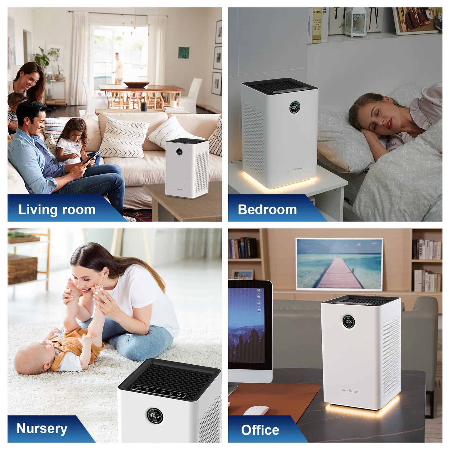 Jafanda Smart WiFi True HEPA Air Purifier With Activated Carbon
