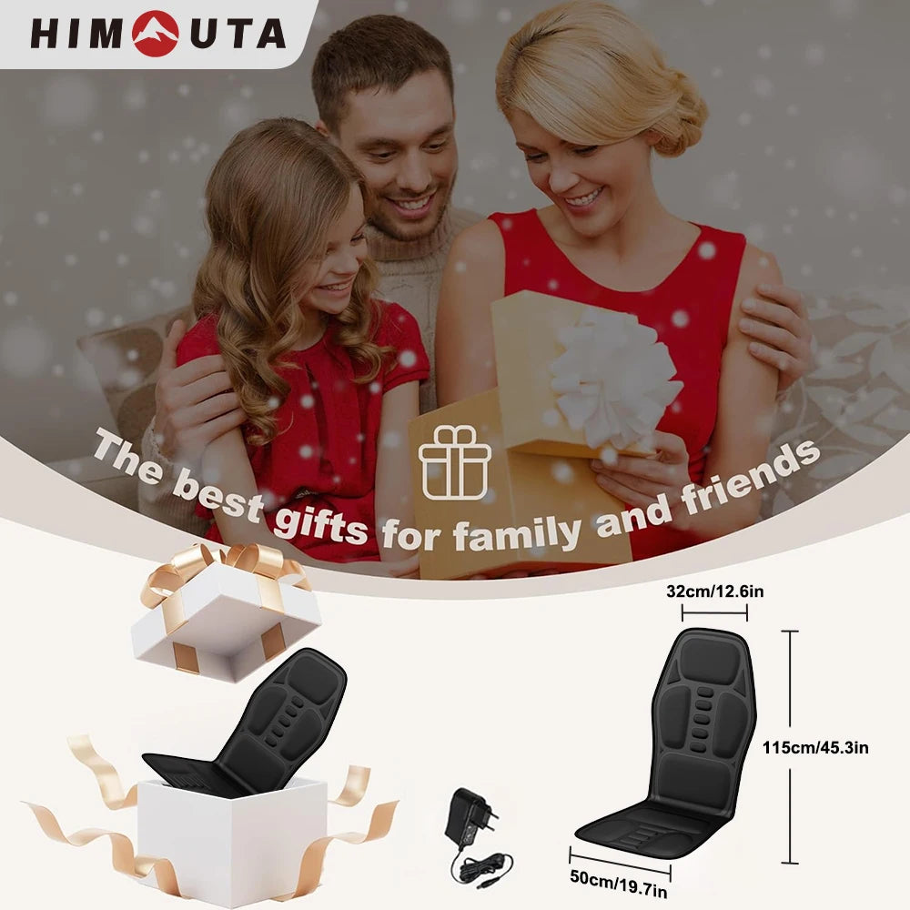HIMOUTA Electric Back Massager Full Body Chair Cushion with Heat