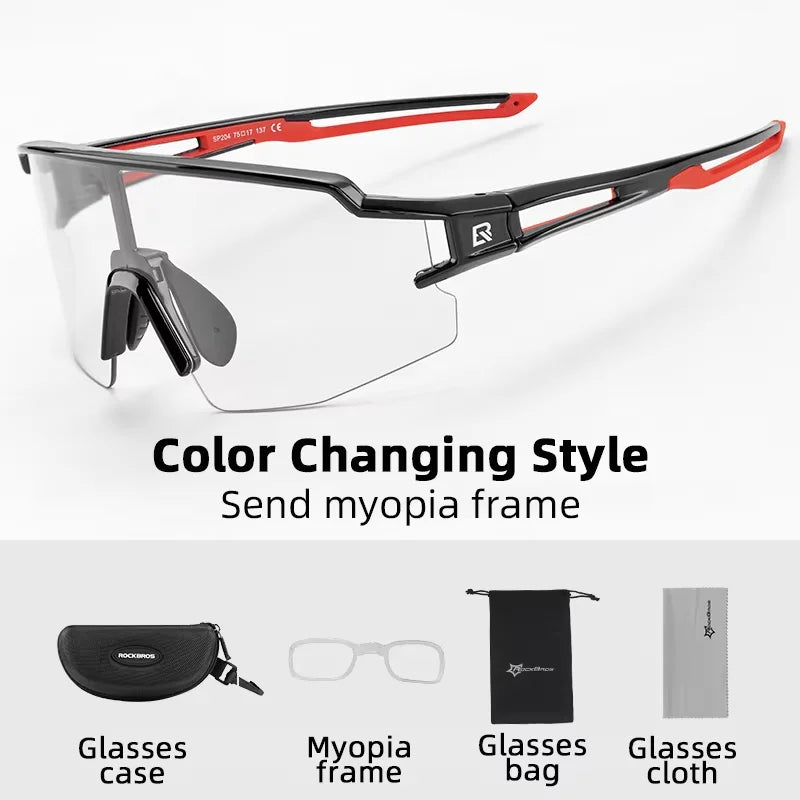 RockBros Photochromic Cycling Sunglasses UV400 Unisex Outdoors