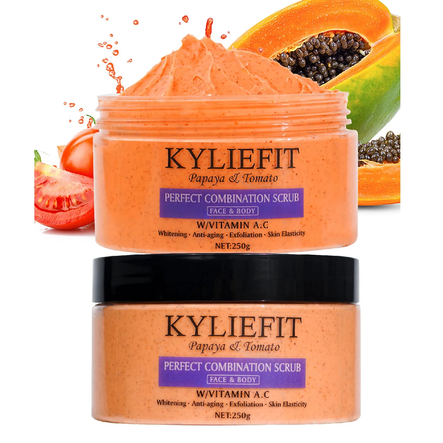 AILKE Papaya Tomato Combination Scrub for Face and Body Whitening