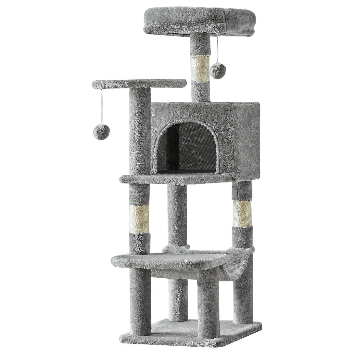 JHK Cat Tree Multi Cat Climbing Tower Natural Sisal Posts