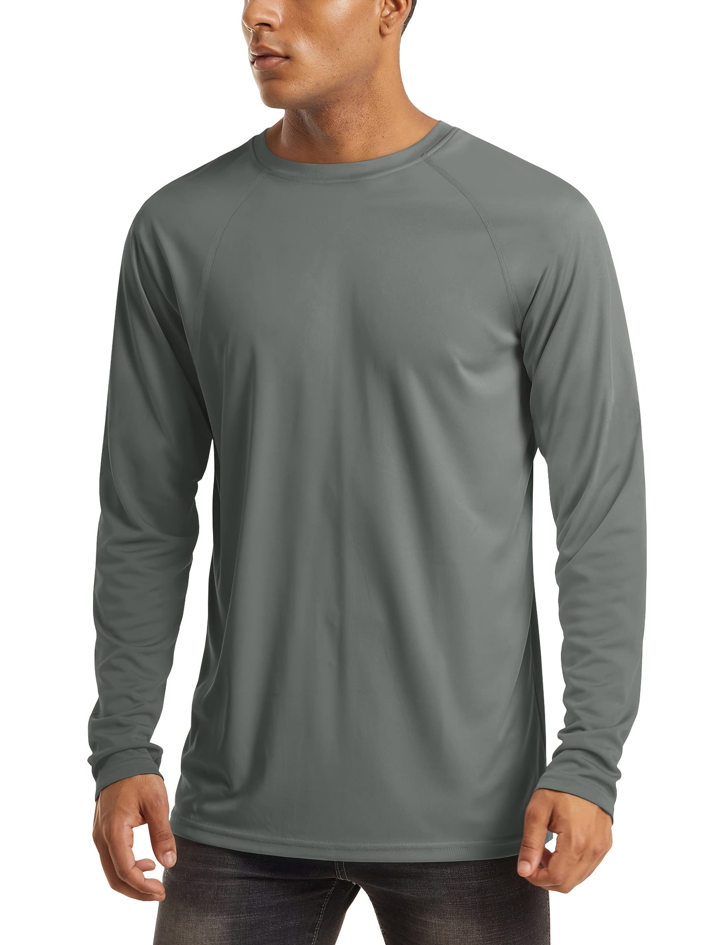 CRYSULLY Men's UPF 50 Plus Long Sleeve Breathable Tees