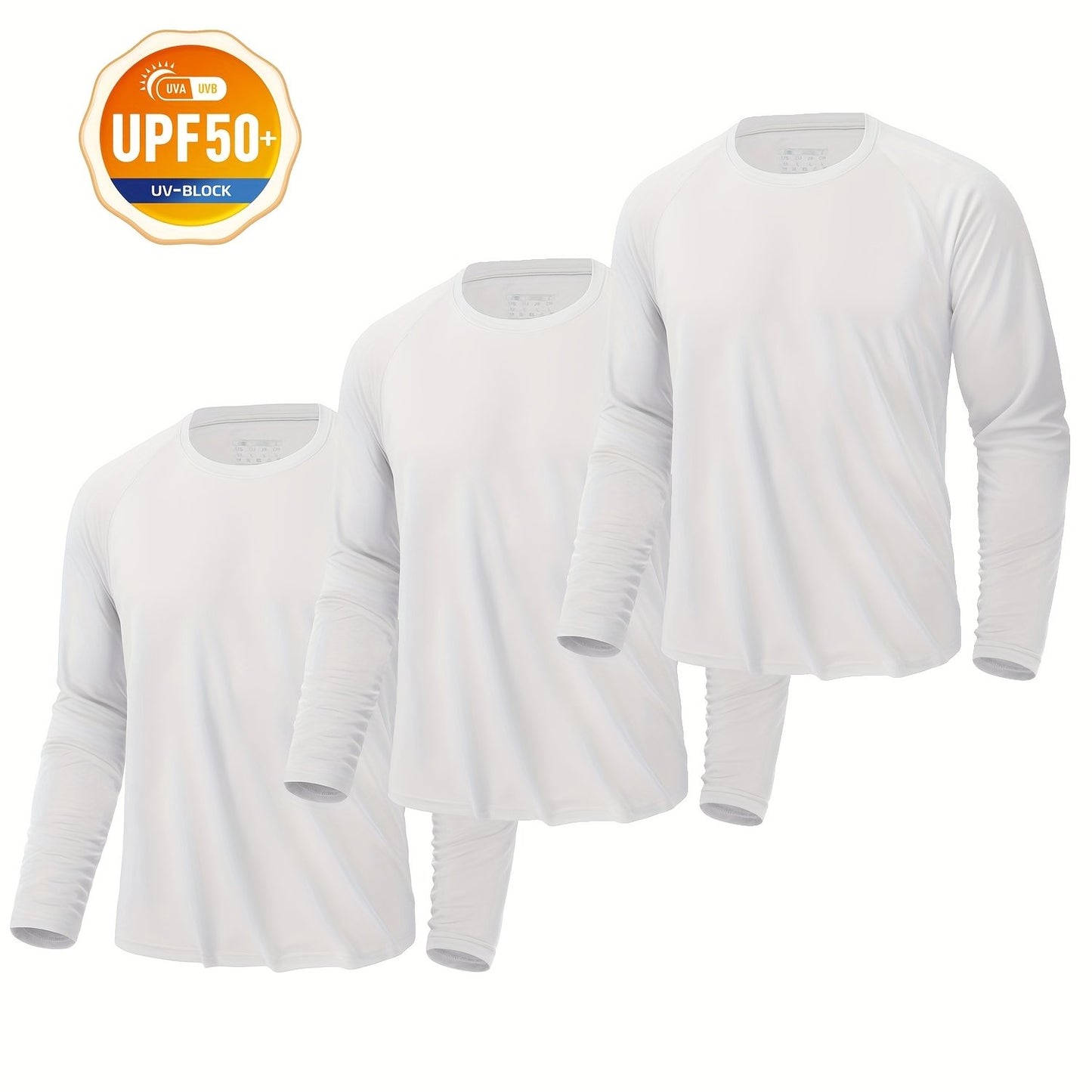 CRYSULLY Men's UPF 50 Plus Long Sleeve Breathable Tees