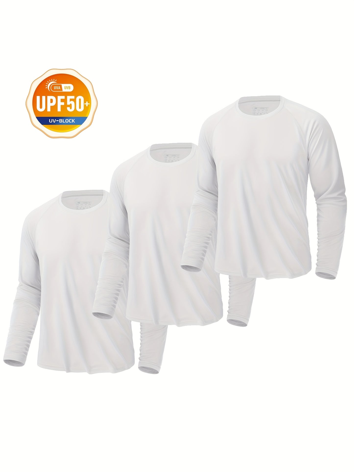 CRYSULLY Men's UPF 50 Plus Long Sleeve Breathable Tees