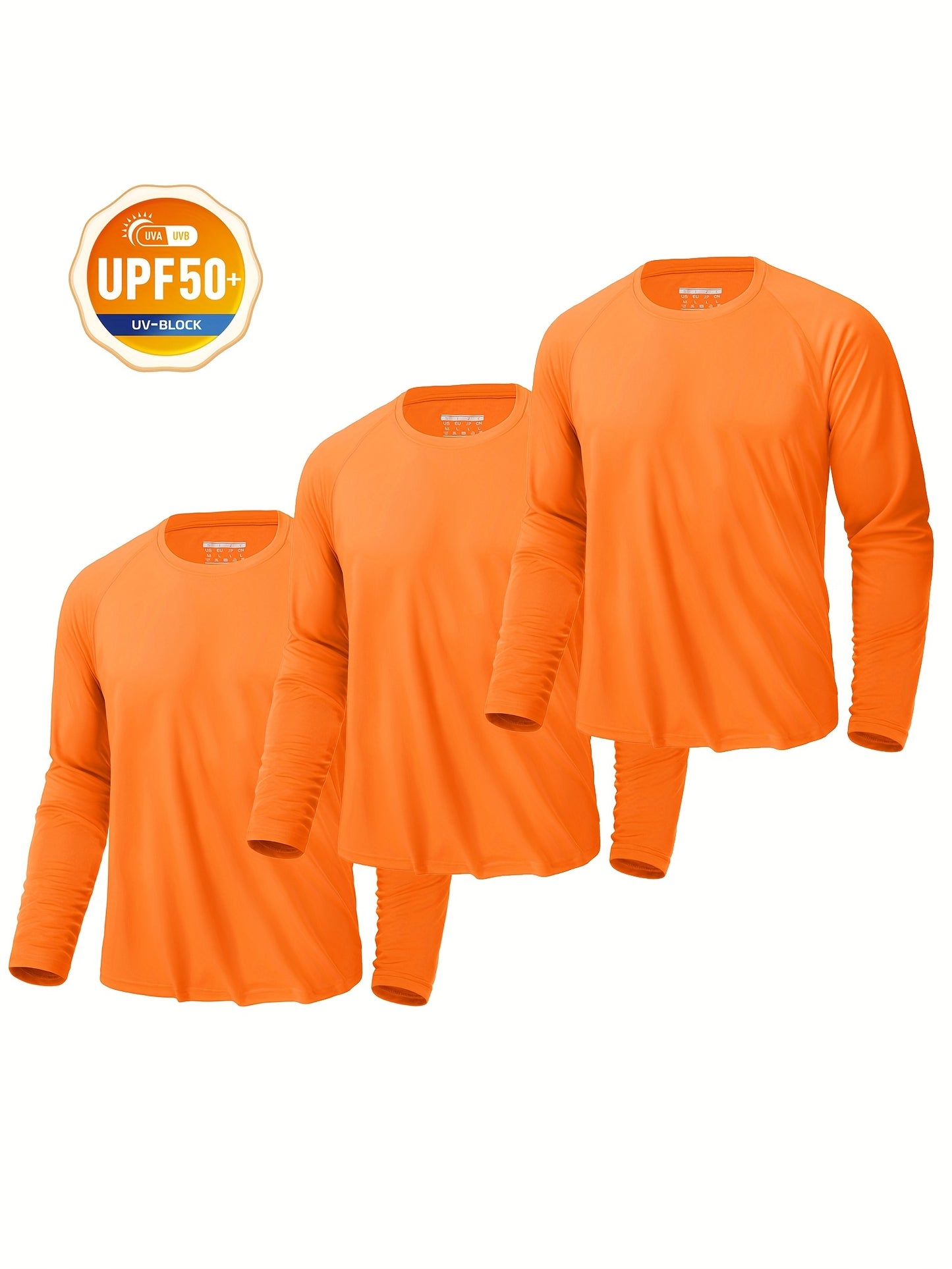 CRYSULLY Men's UPF 50 Plus Long Sleeve Breathable Tees