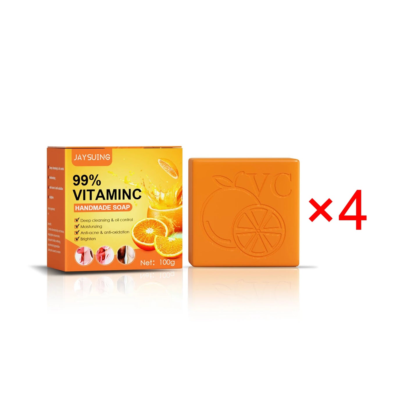 Jaysuing Vitamin C Whitening Soap for Cleansing Acne Prone Skin