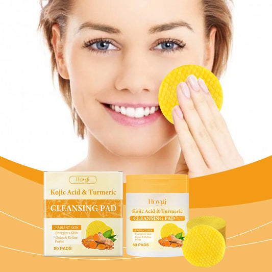 Hoygi Turmeric Kojic Acid Cleansing Pads Exfoliating Daily Face Wash