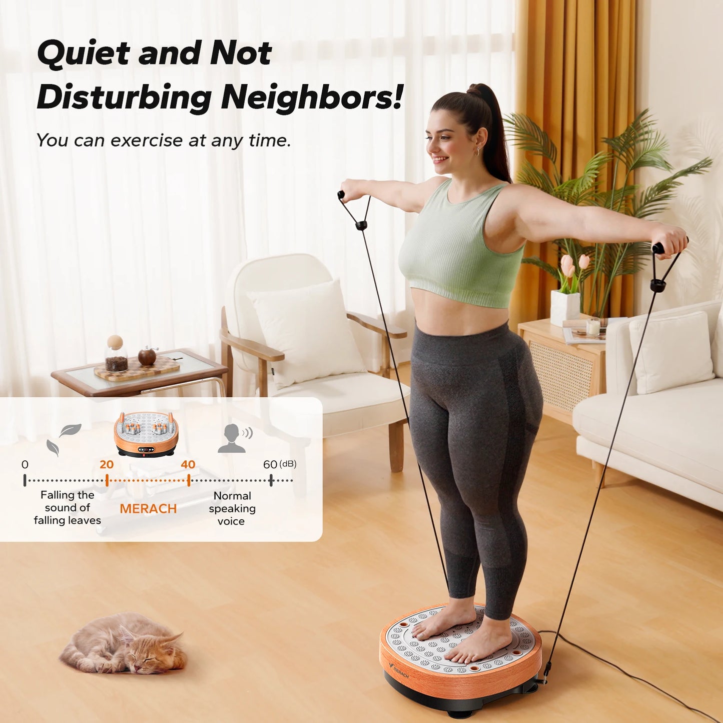 MERACH Vibration Plate Exercise Machine for Whole Body Wellness