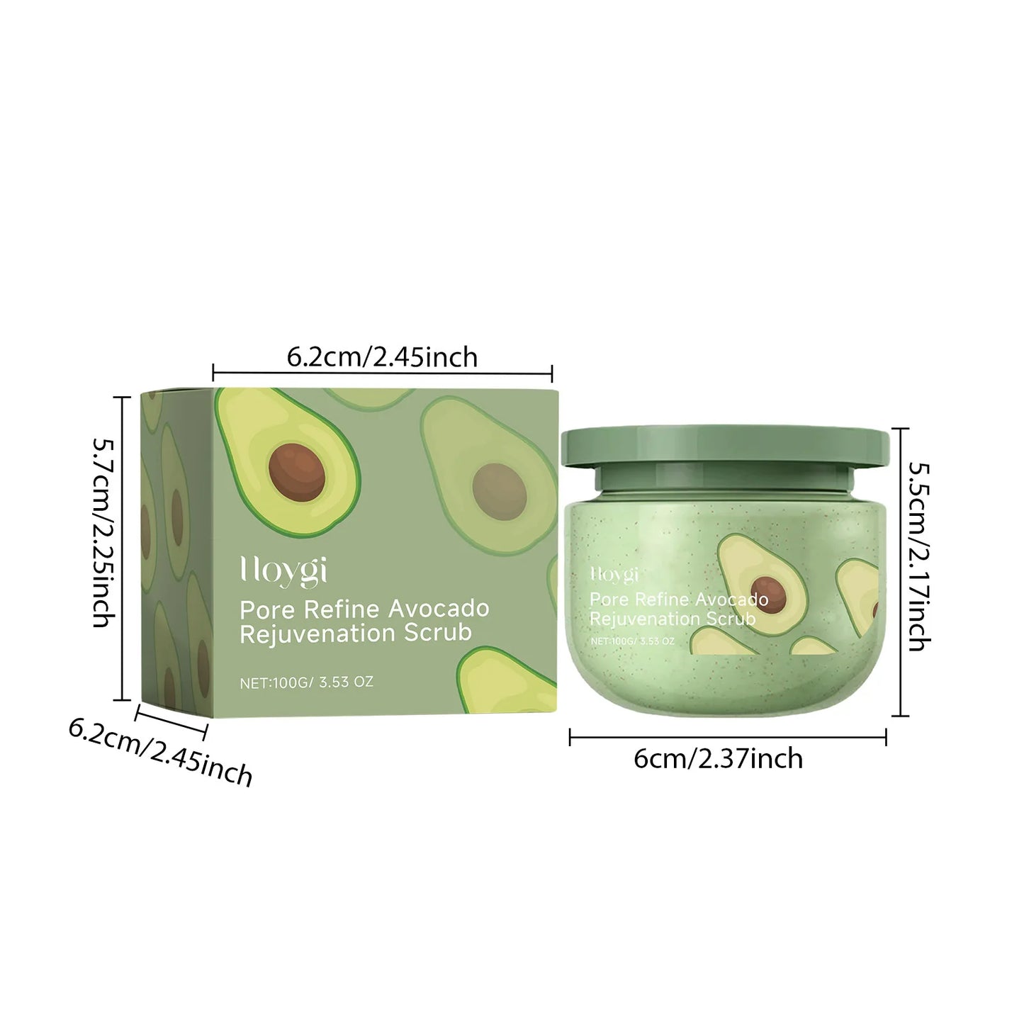 Hoygi Avocado Exfoliating Body Scrub for Silky Skin