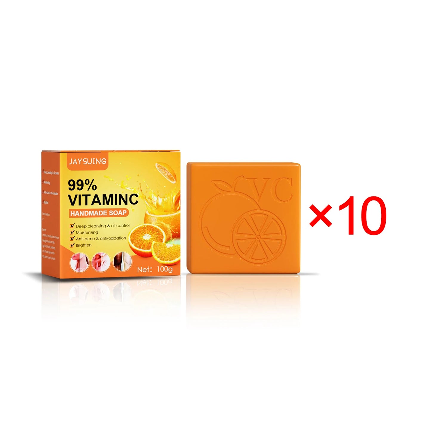 Jaysuing Vitamin C Whitening Soap for Cleansing Acne Prone Skin