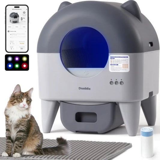 Lunapurr Automatic Cat Litter Box Self Cleaning Odor Control App