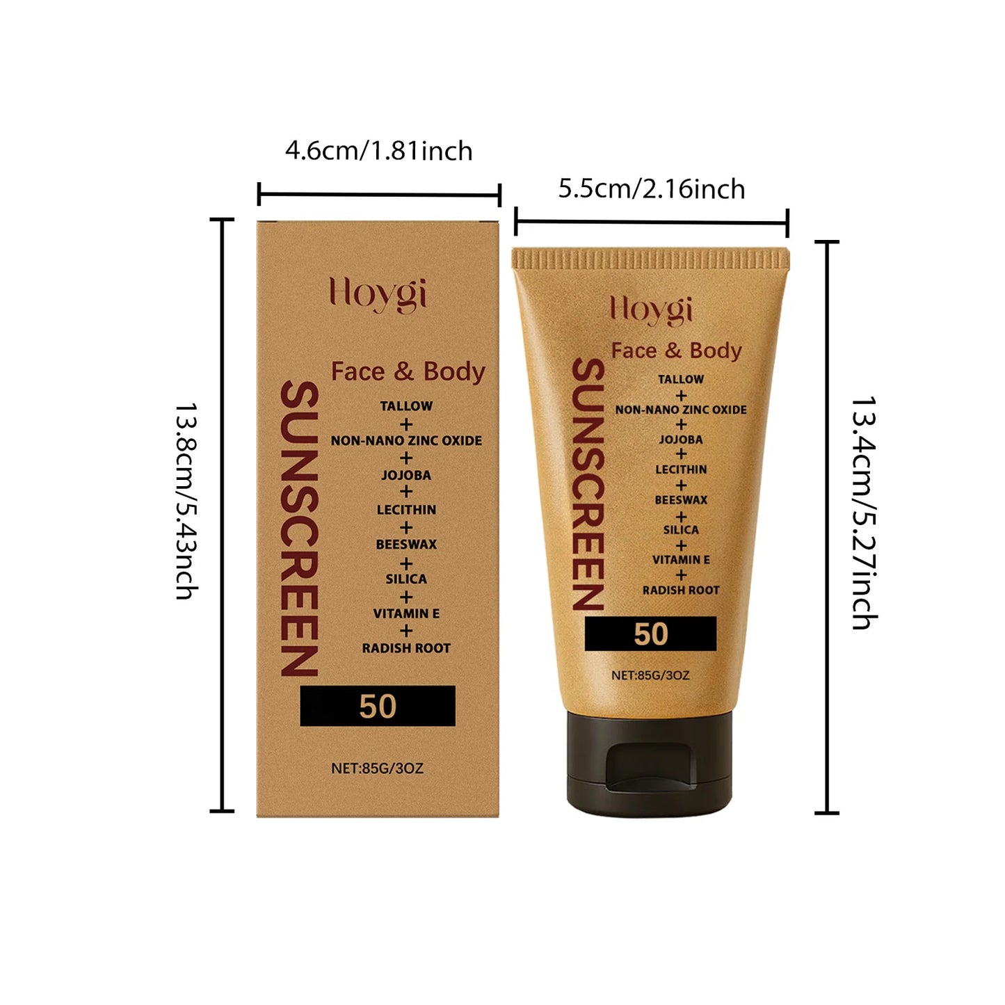 Hoygi Light Sunscreen Cream Refreshing Body Moisturizing