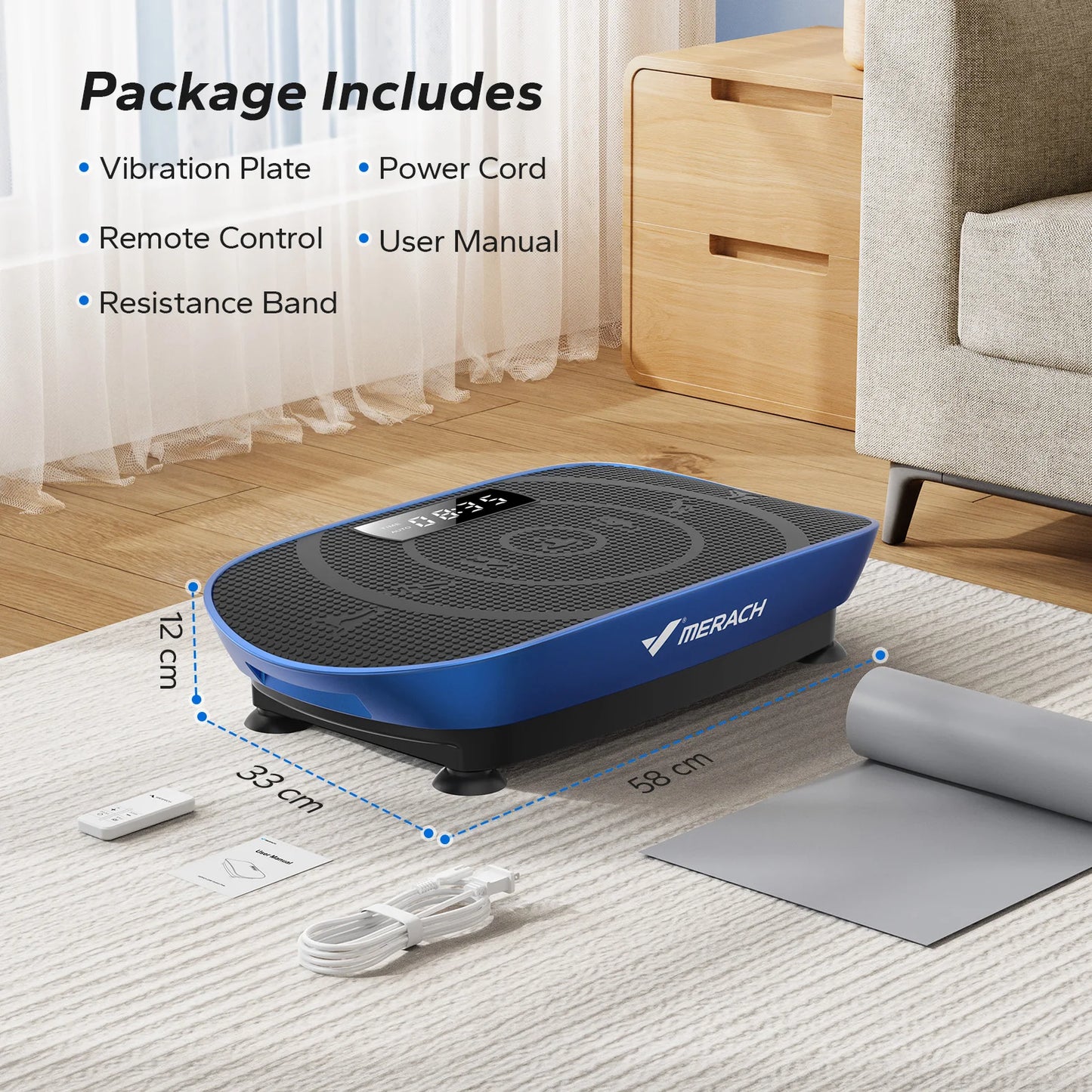 MERACH Vibration Plate Exercise Machine For Whole Body Workout