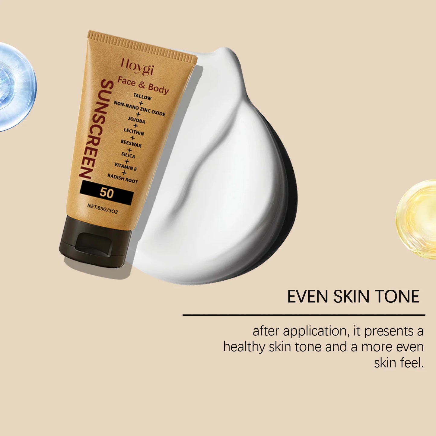 Hoygi Light Sunscreen Cream Refreshing Body Moisturizing