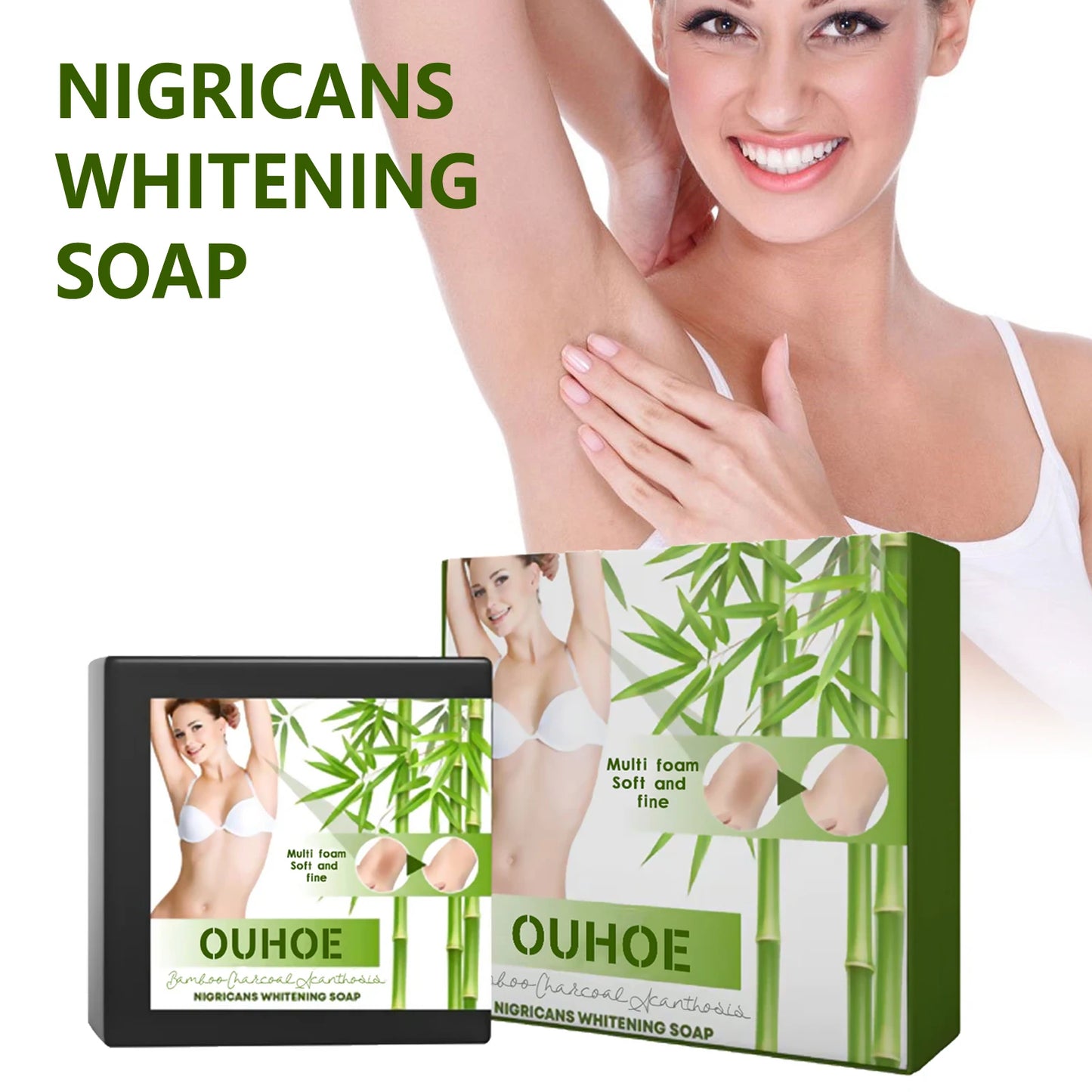 Ouhoe Bamboo Charcoal Soap For Brightening And Hydrating Skin