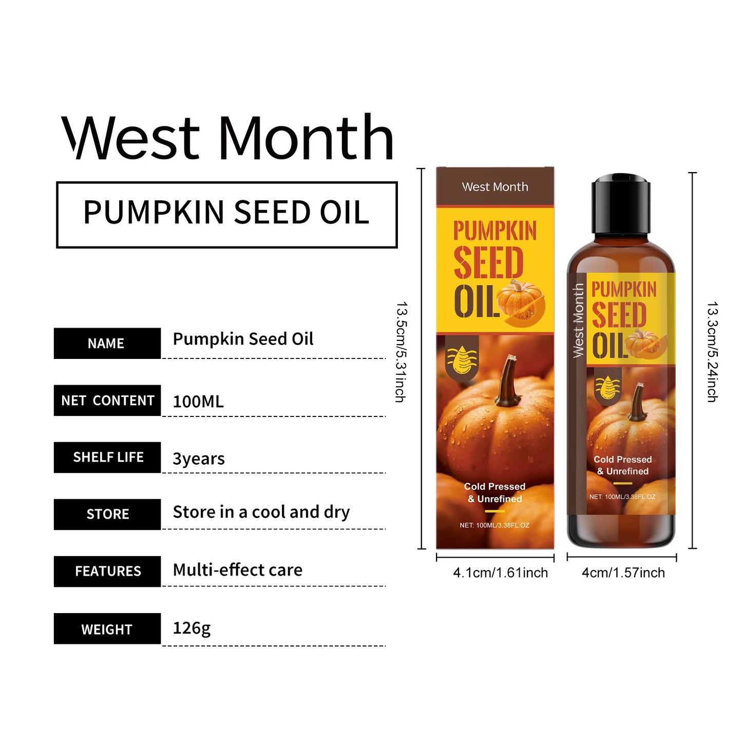 Pumpkin Seed Essence Oil for Hair and Skin Nourishing Care