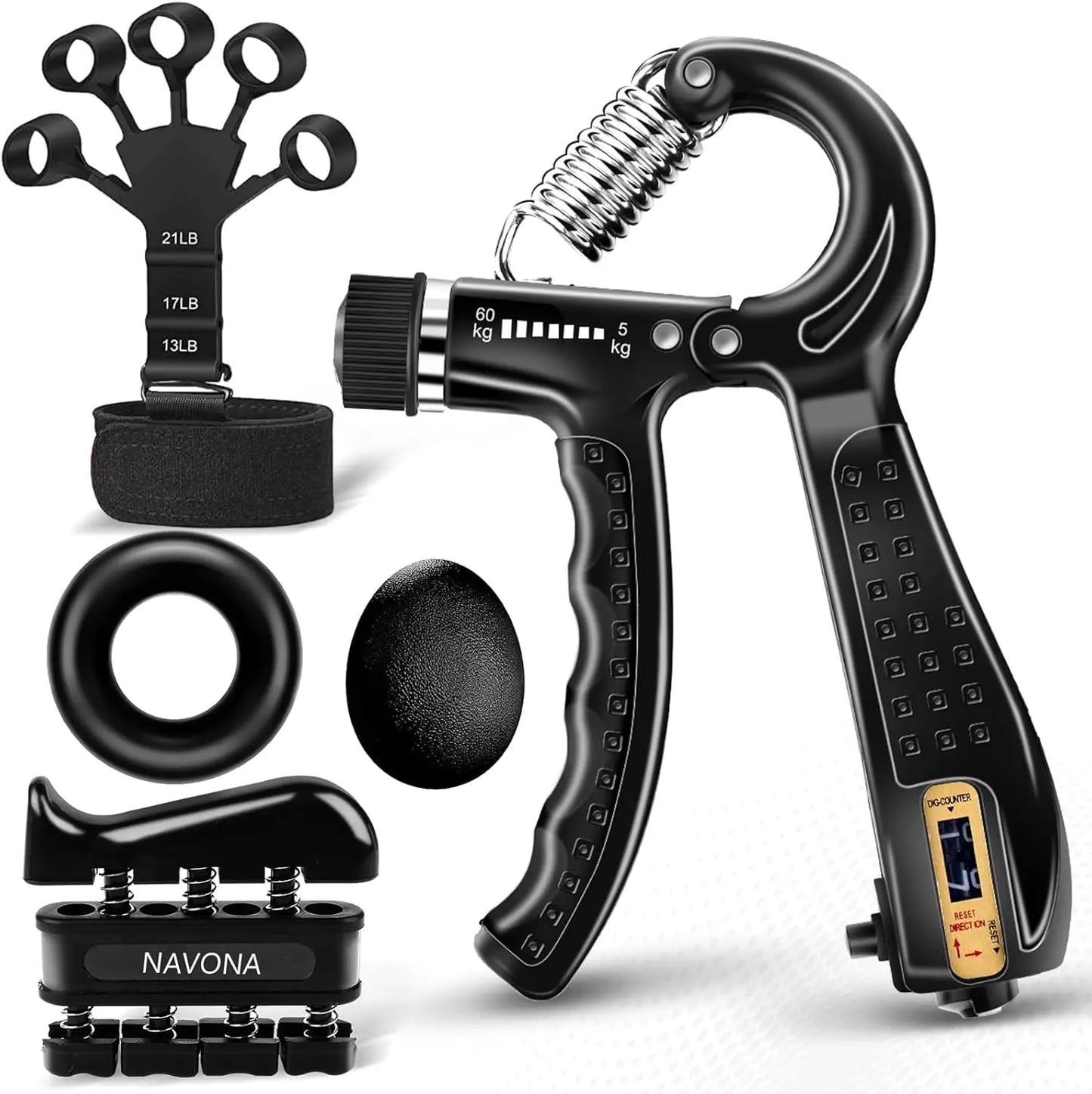 Grip Trainer Kit Hand Gripper Set For Strength Training And Recovery