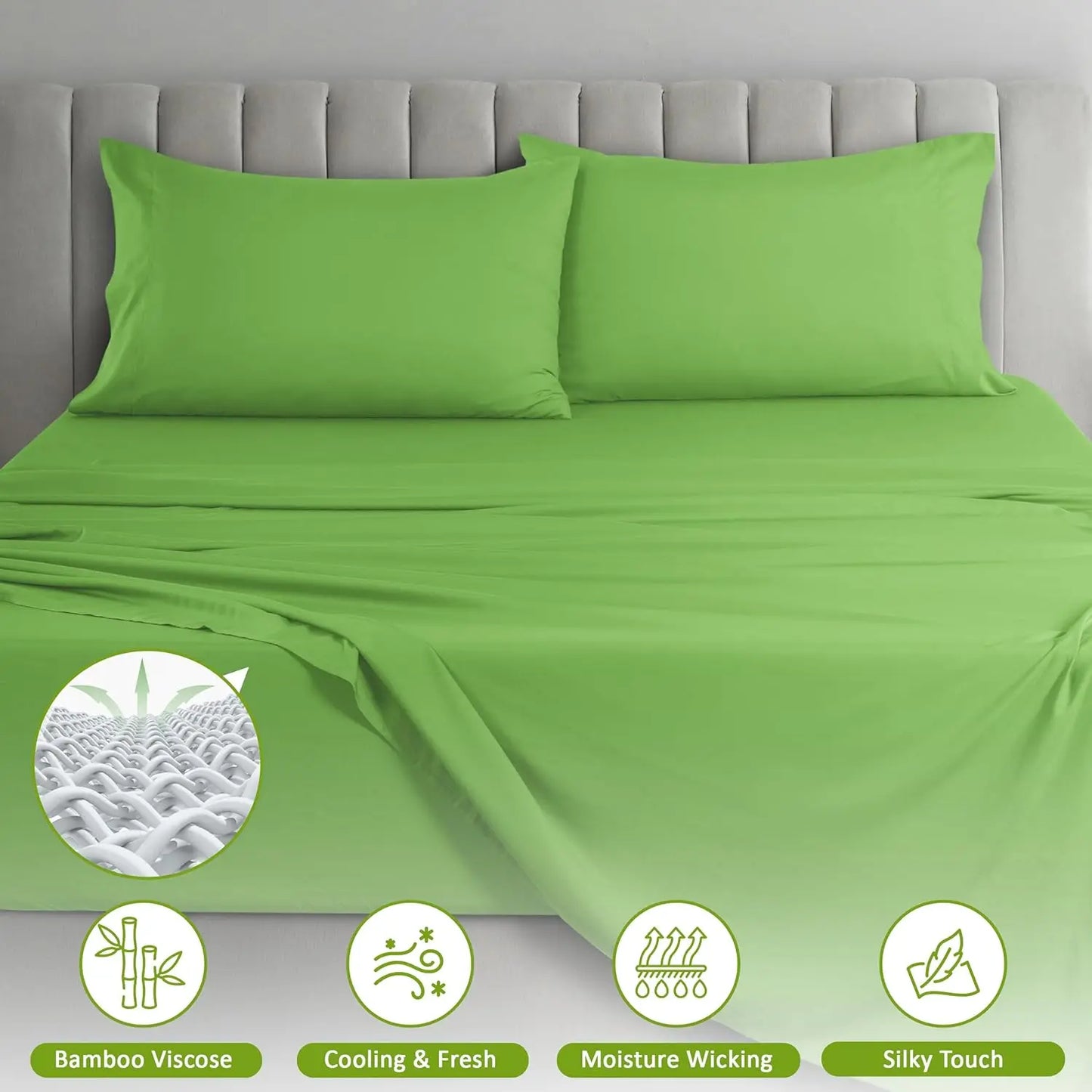 Lux Décor Collection Organic Bamboo Viscose And Polyester Sheet Sets