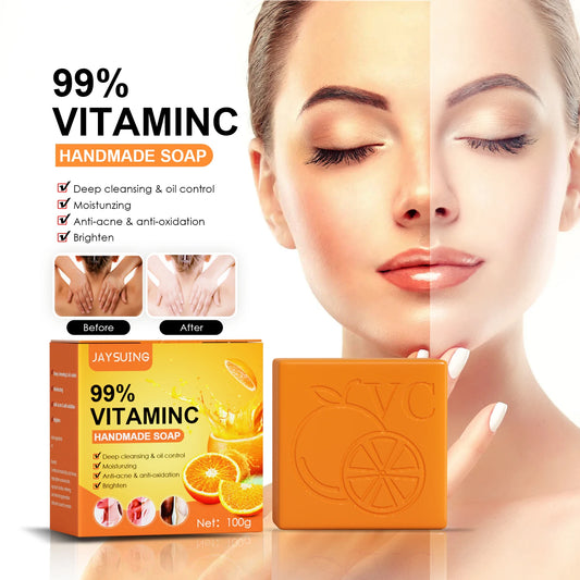 Jaysuing Vitamin C Whitening Soap for Cleansing Acne Prone Skin