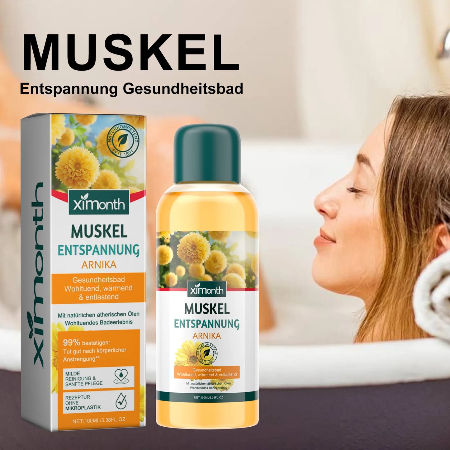 Ximonth Body Bath Oil Soften Skin Moisturize Repair