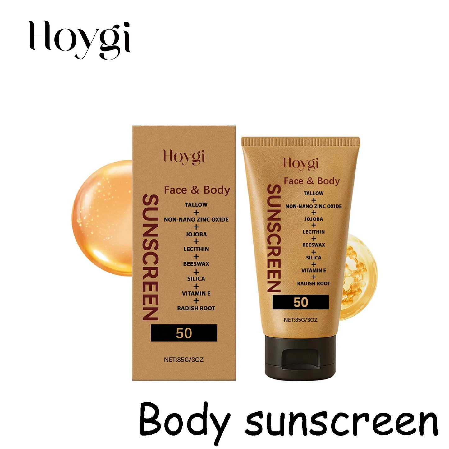 Hoygi Light Sunscreen Cream Refreshing Body Moisturizing
