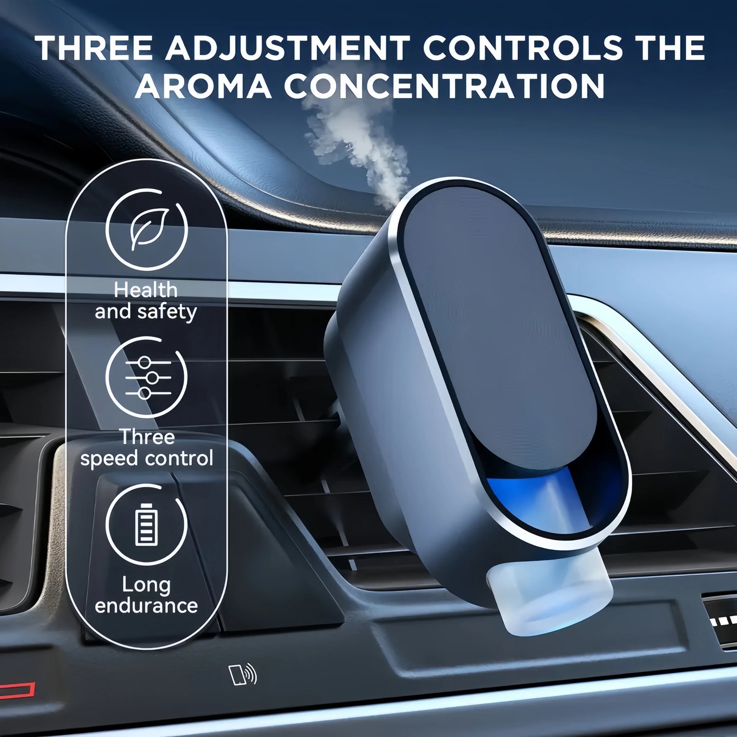 Car Aromatherapy Diffuser Set Four Perfume Bottles Air Freshener
