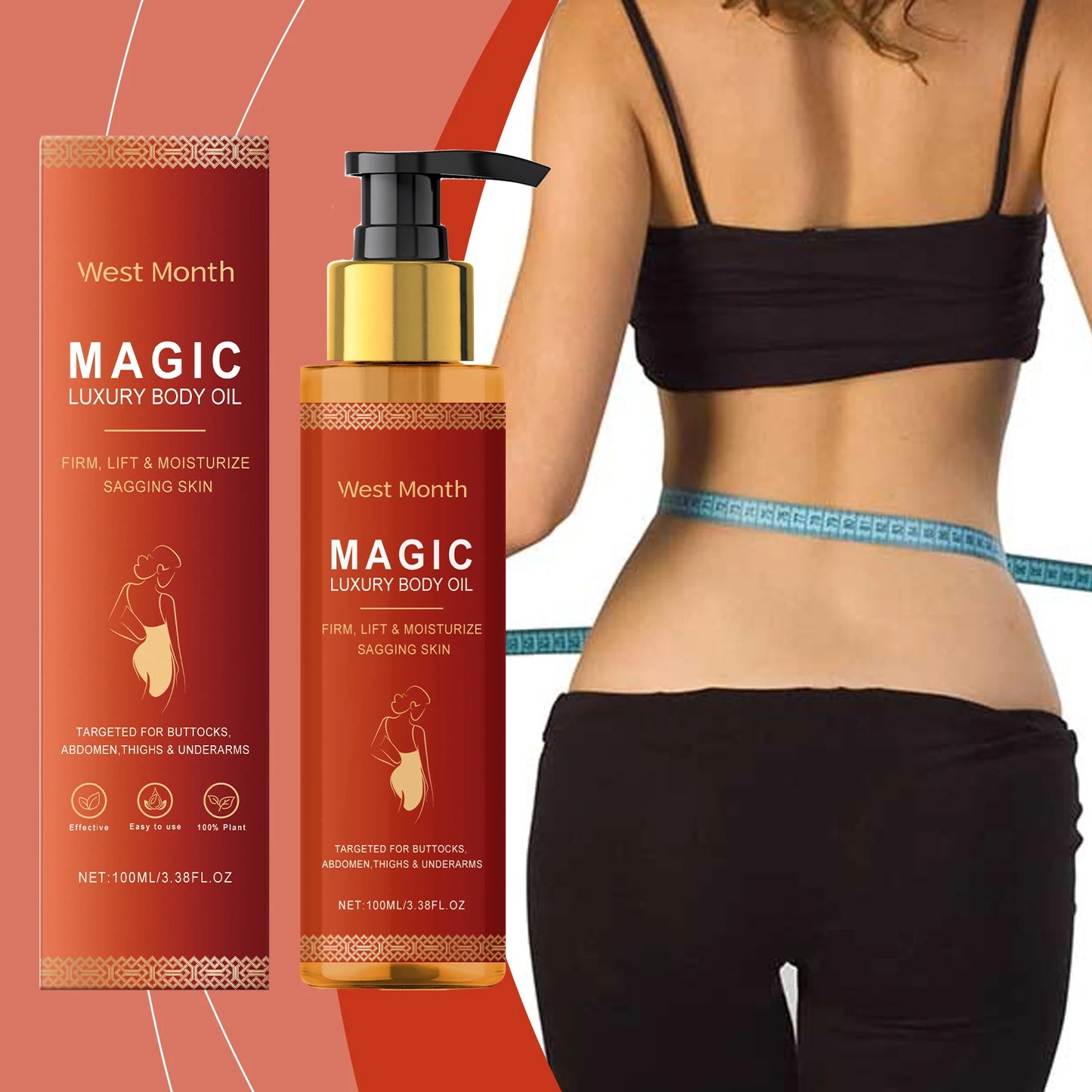 West&Month Body Tightening Oil for Moisturizing and Firming Skin