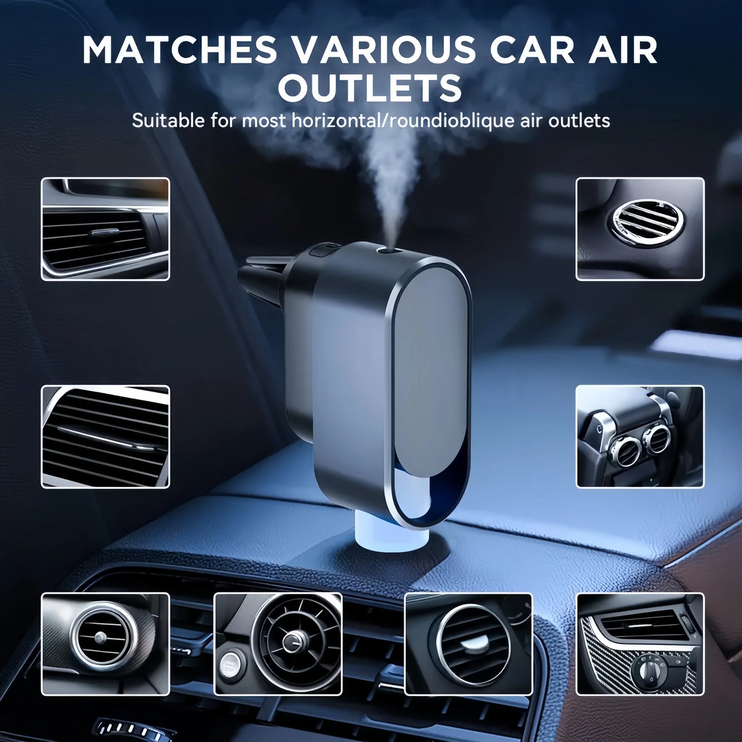 Car Aromatherapy Diffuser Set Four Perfume Bottles Air Freshener