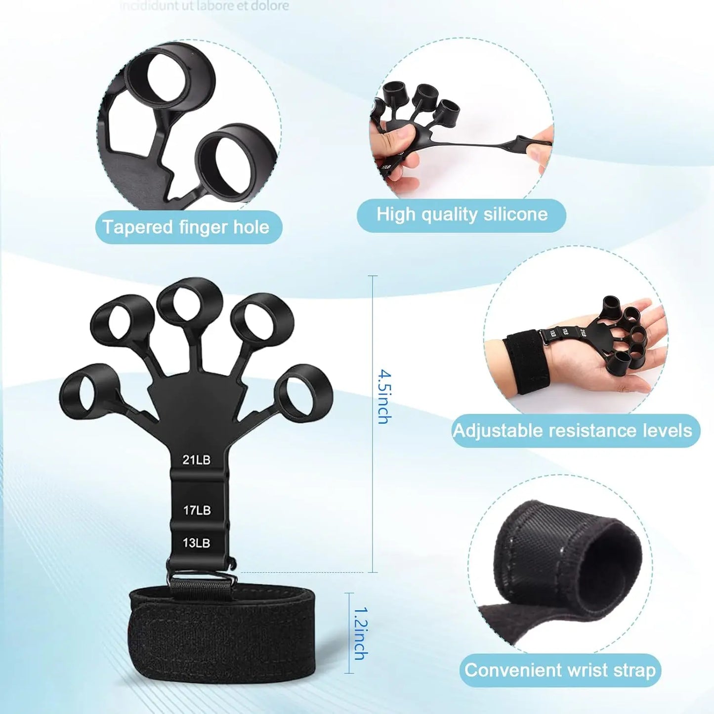 Grip Trainer Kit Hand Gripper Set For Strength Training And Recovery