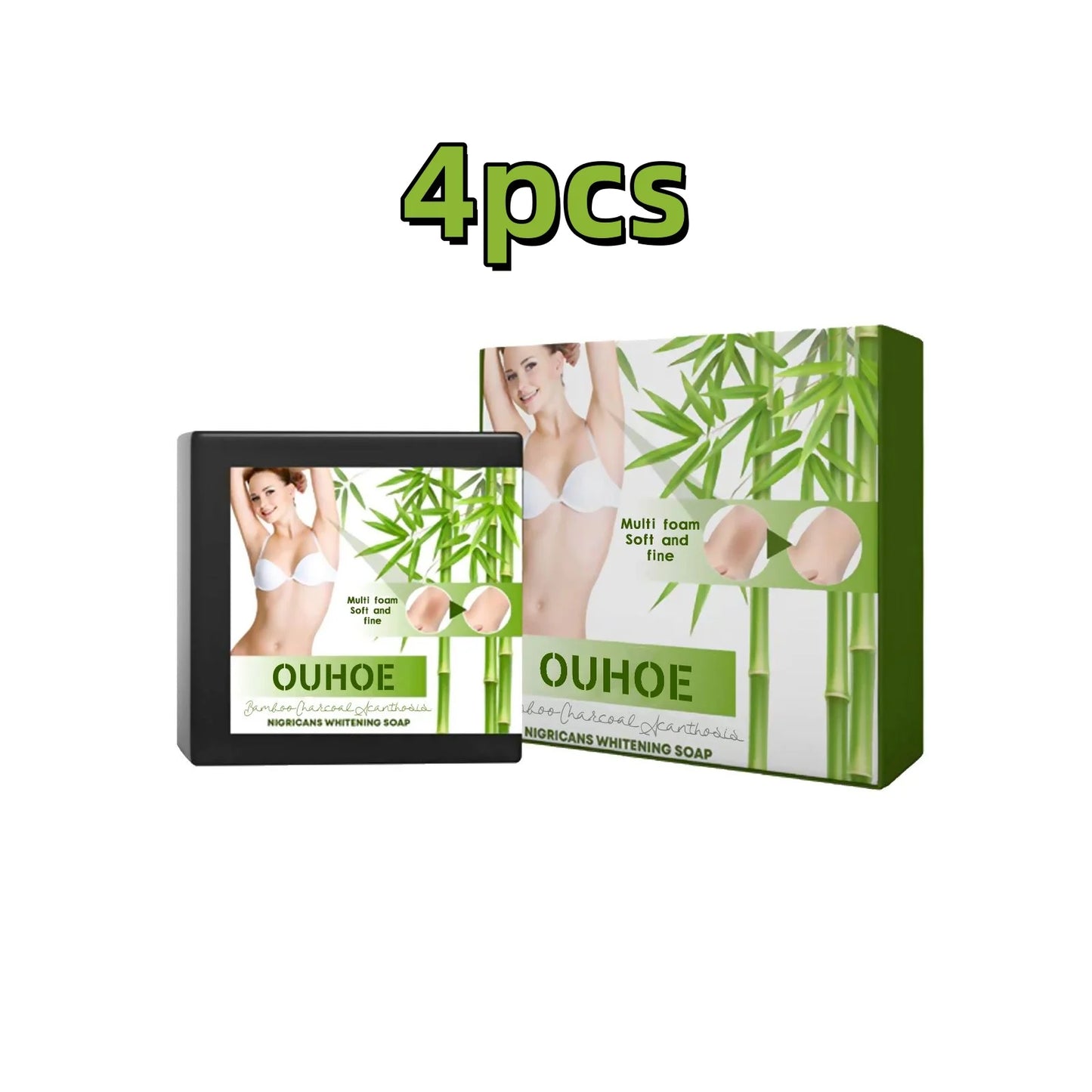 Ouhoe Bamboo Charcoal Soap For Brightening And Hydrating Skin
