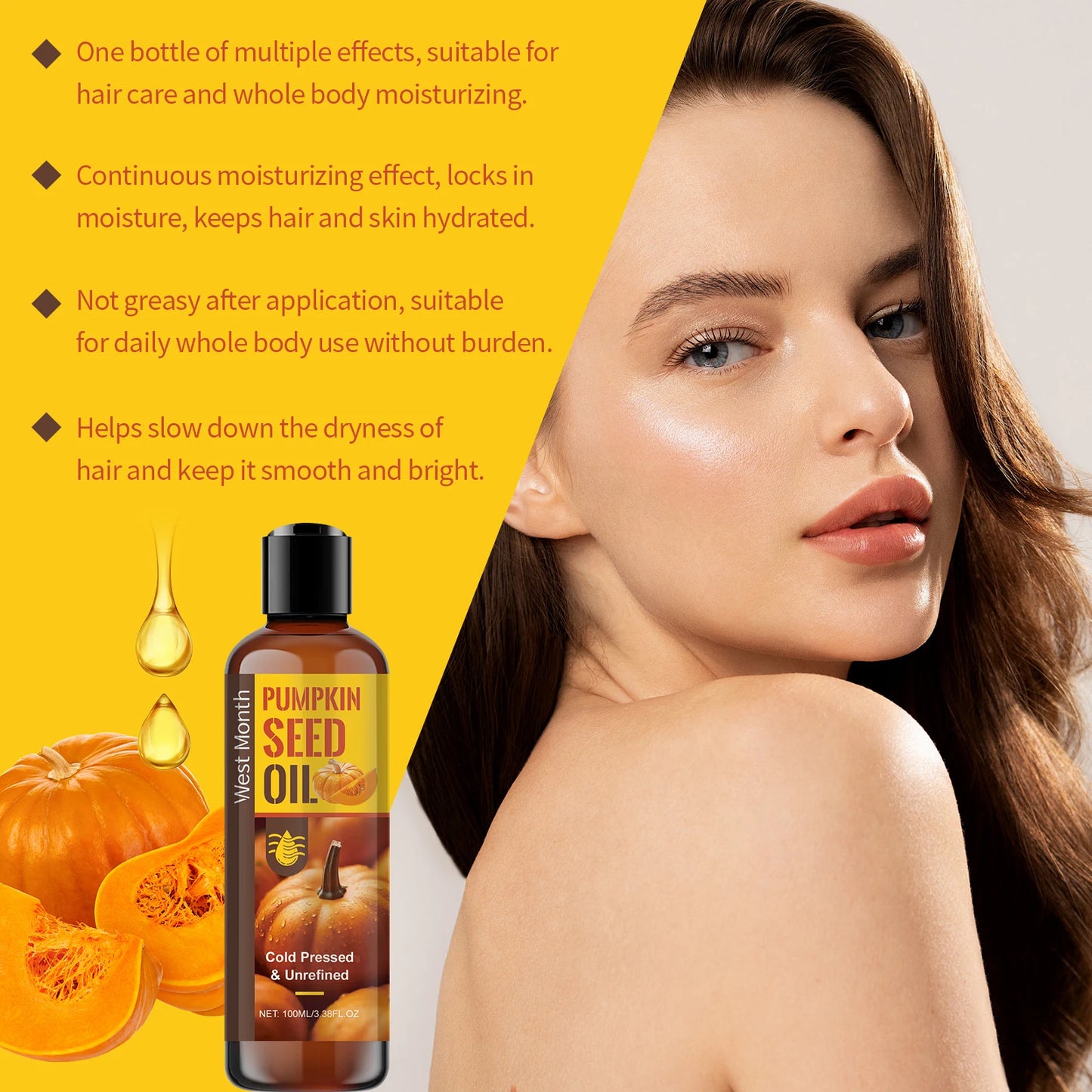 Pumpkin Seed Essence Oil for Hair and Skin Nourishing Care
