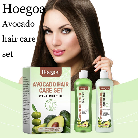 Hoegoa Avocado Hair Cleaner Set For Scalp Care And Dandruff