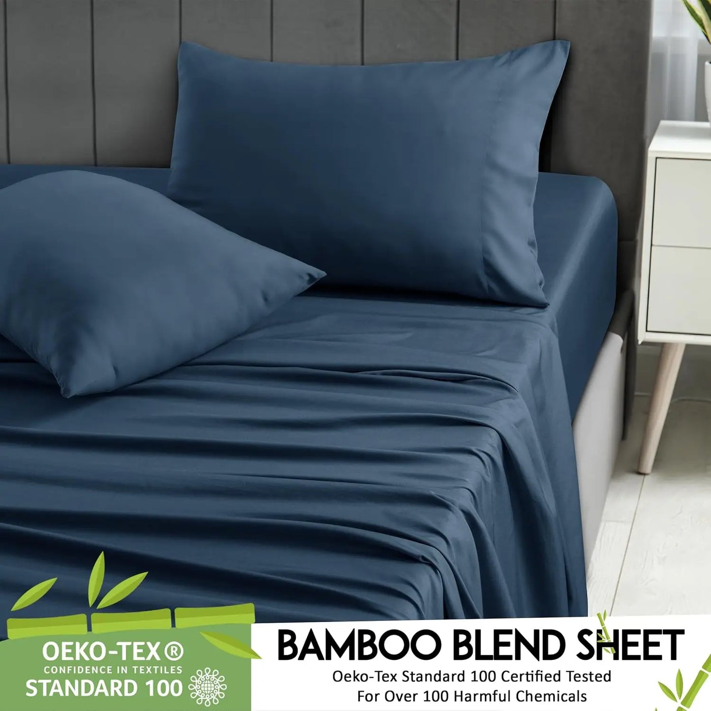Lux Décor Collection Organic Bamboo Viscose And Polyester Sheet Sets