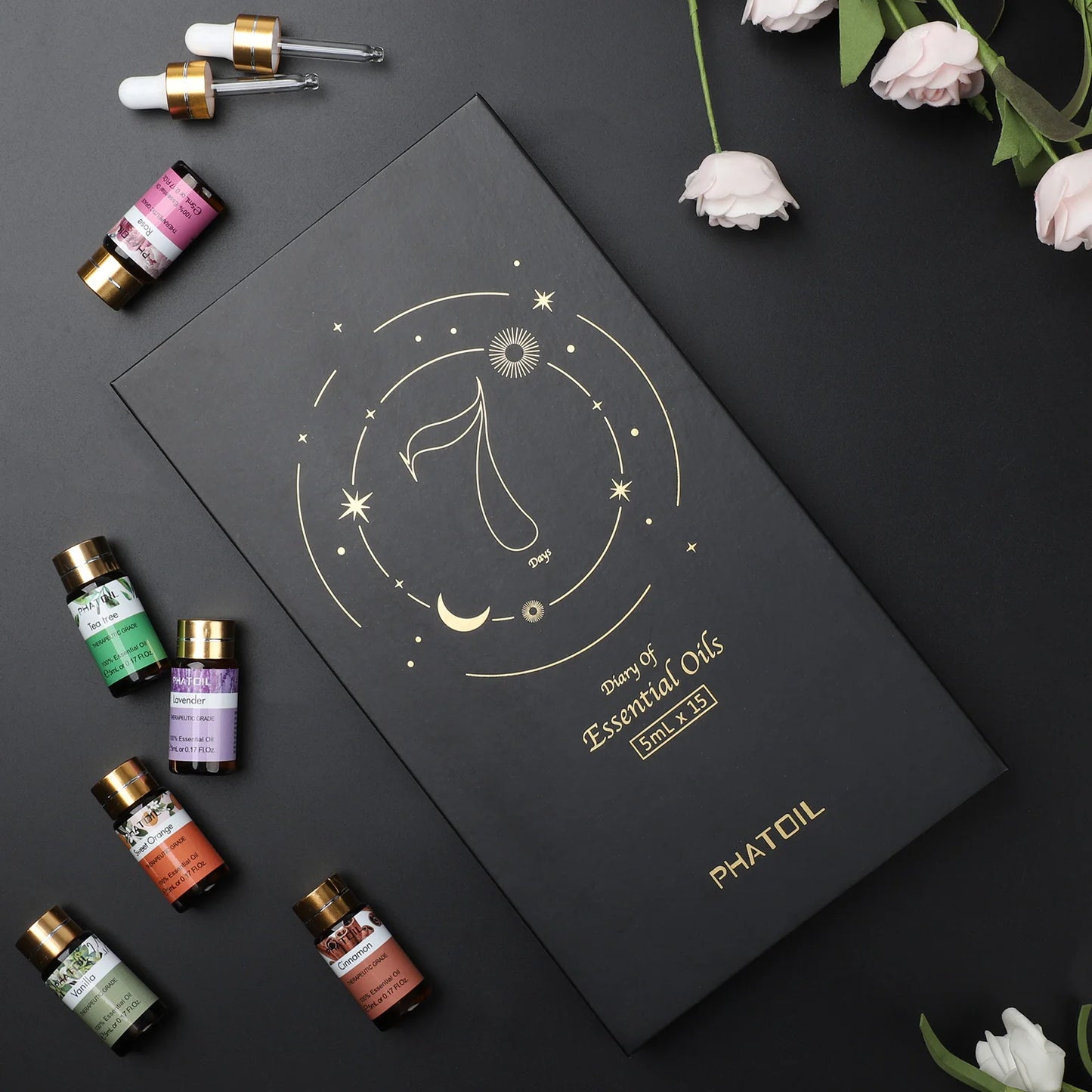 Phatoil 15pc Essential Oils Set Pure Plant Aromas Diffuser Blend