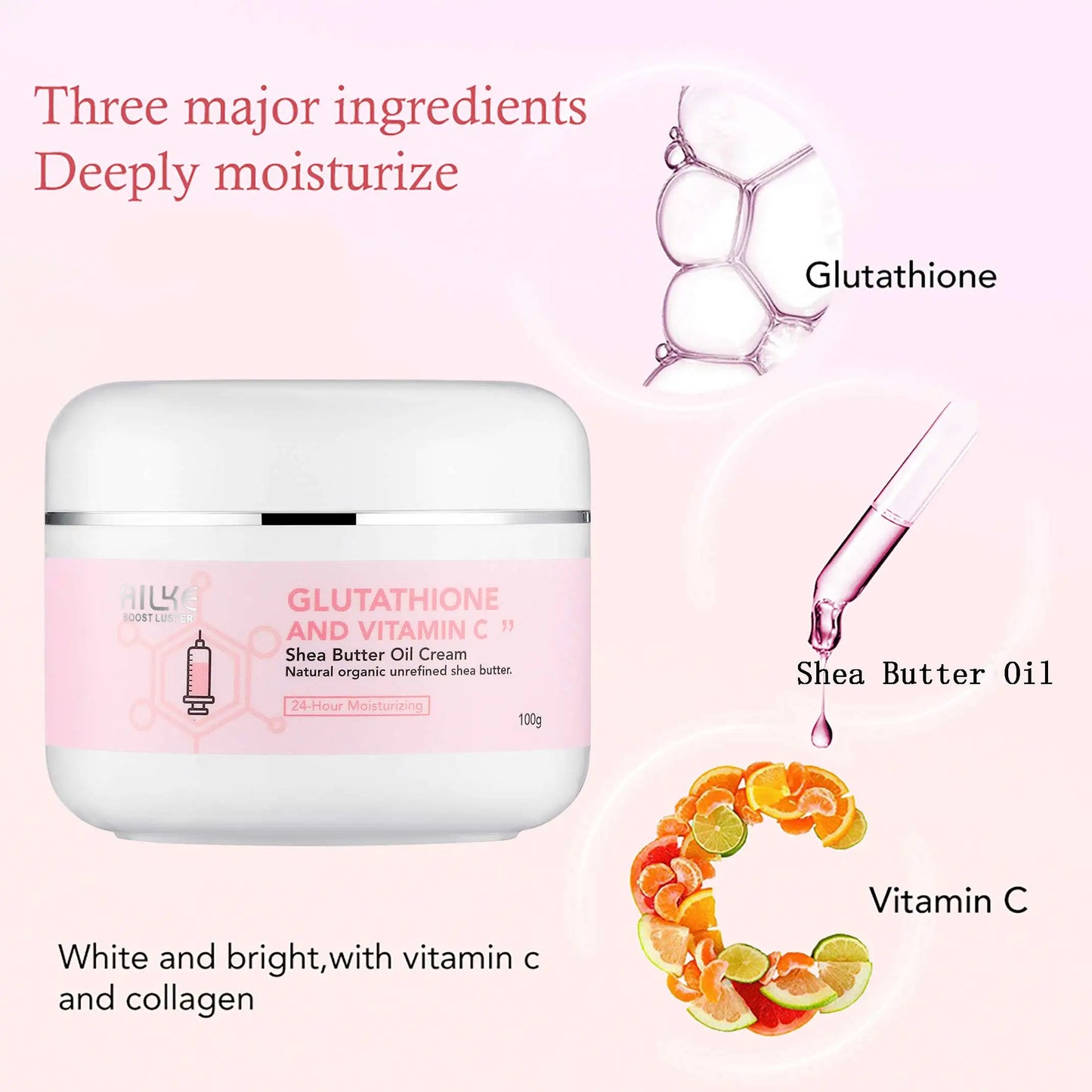 AILKE Whitening Lightening Cream for Face and Body with Shea