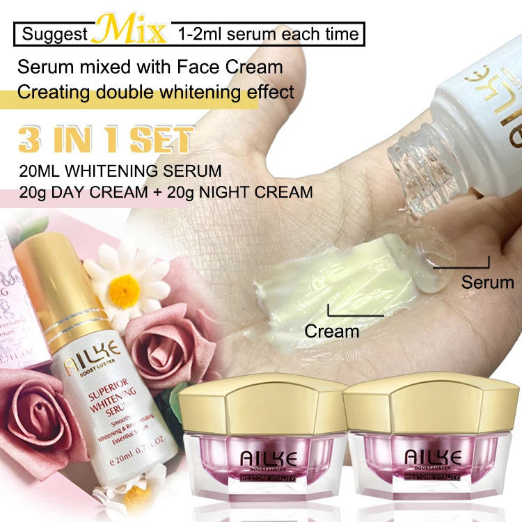 AILKE Hyaluronic Acid Face Cream Whitening Moisturizing Anti Aging Korean