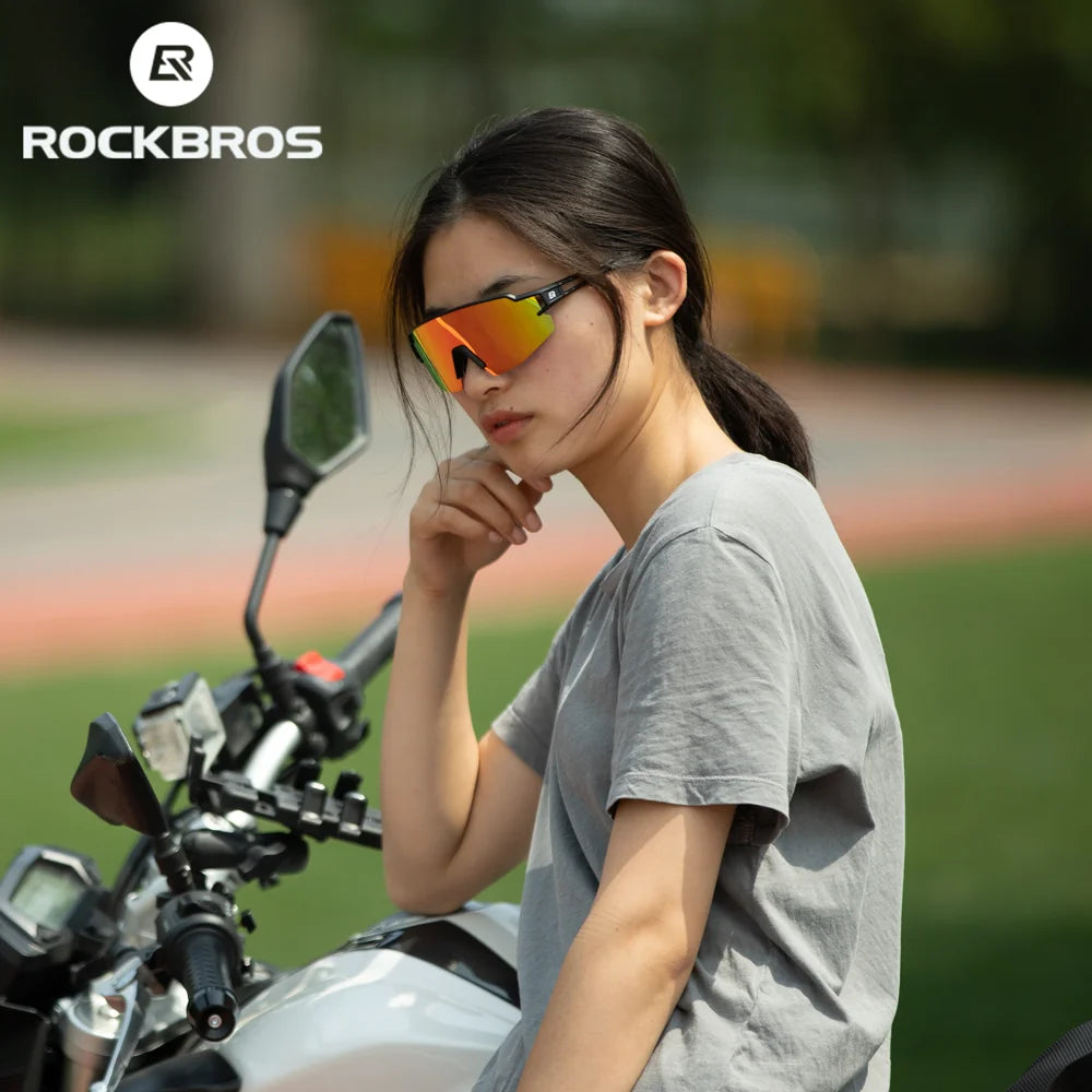 ROCKBROS Photochromic Polarized Cycling Glasses Built In Myopia Frame