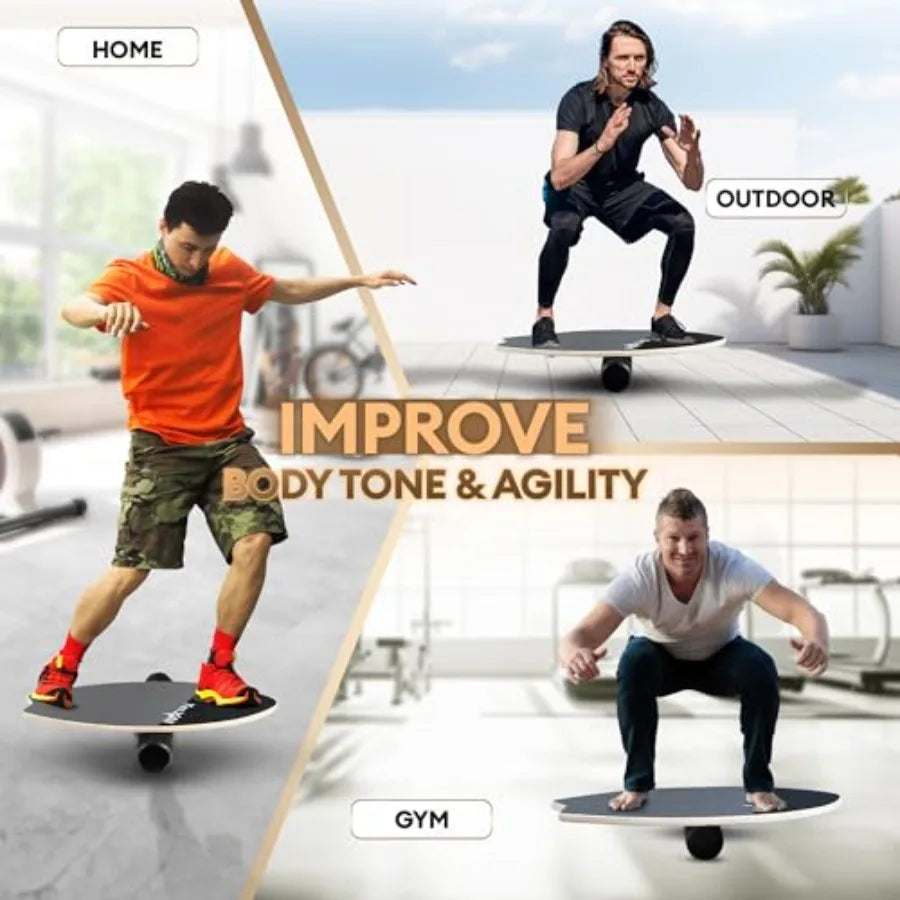 SHXI 2in1 Balance Board 9 Adjustable Modes Surf Training
