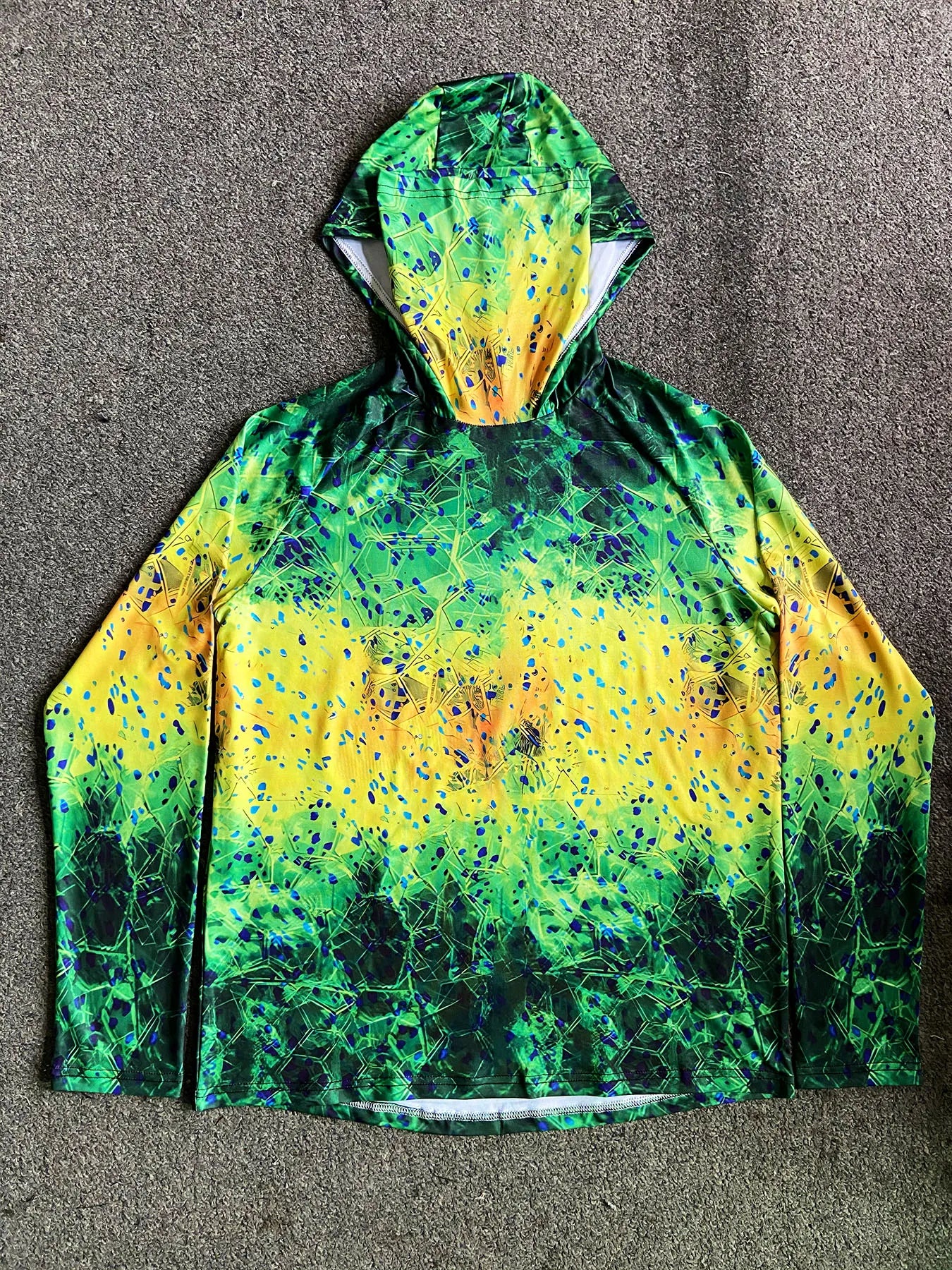 Mens Fishing Hoodie Long Sleeve Sun Protection Shirt Outdoor Wear