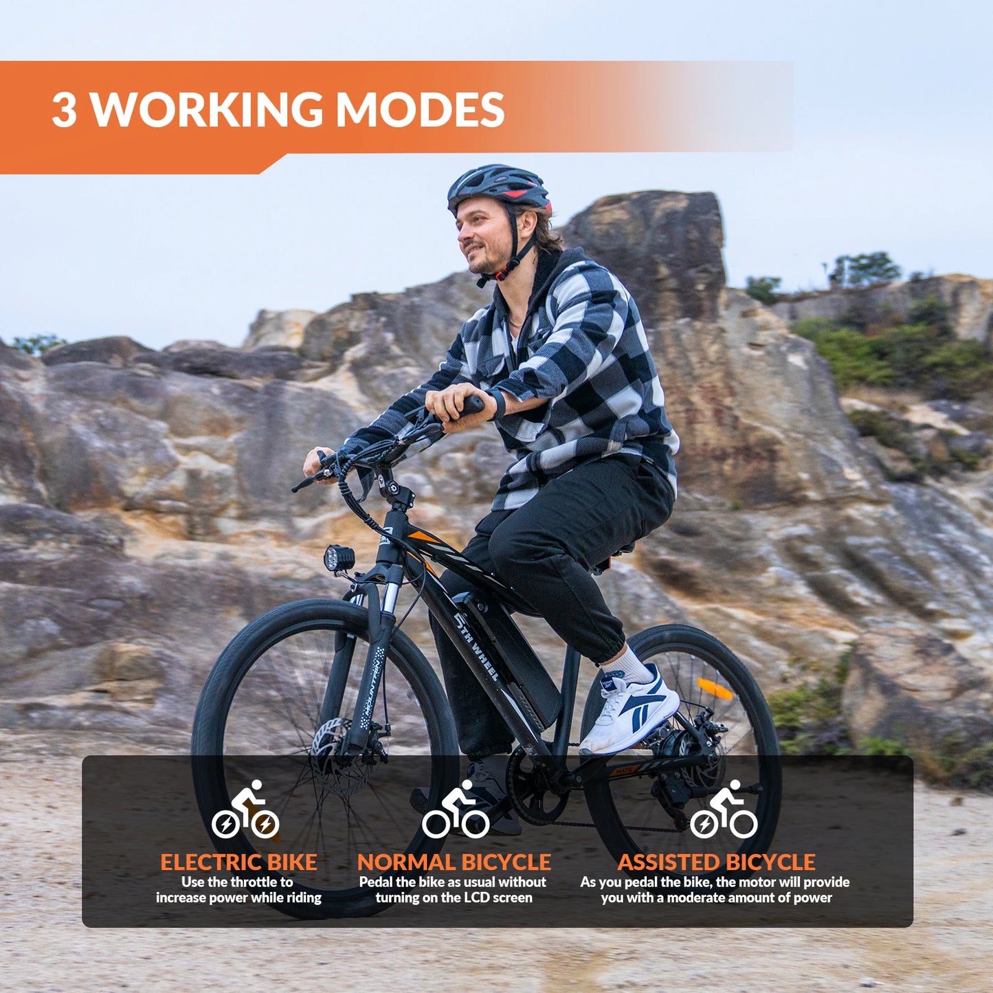 5th Wheel AB17 Electric Bike With 700W Peak Motor Performance
