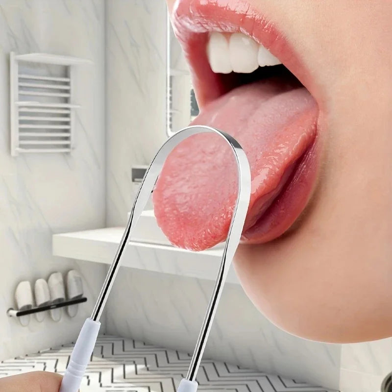 Stainless Steel Tongue Scraper For Bad Breath And Oral Hygiene