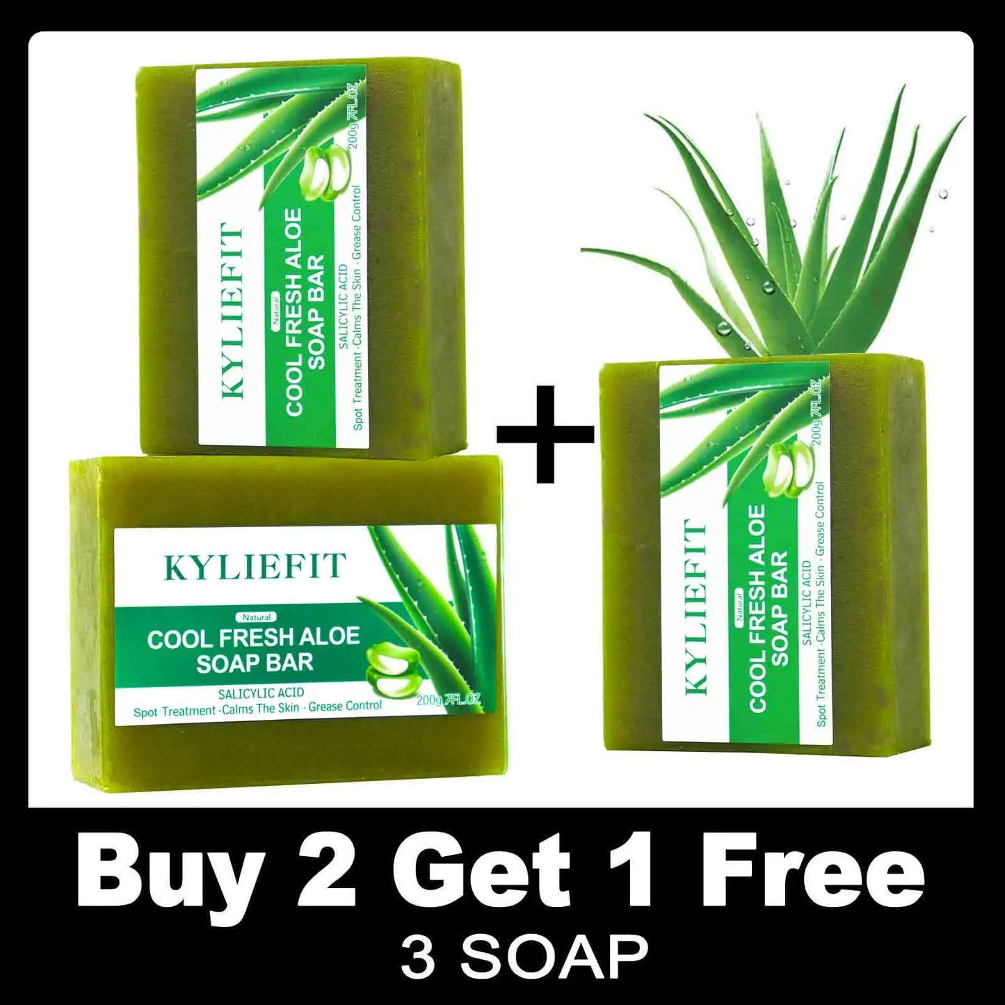 AILKE Aloe Vera Whitening Soap Acne Remover For Radiant Skin