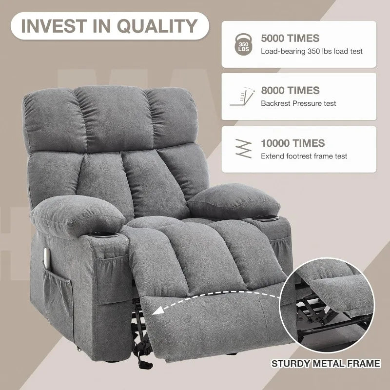 heated vibration rocker recliner chair