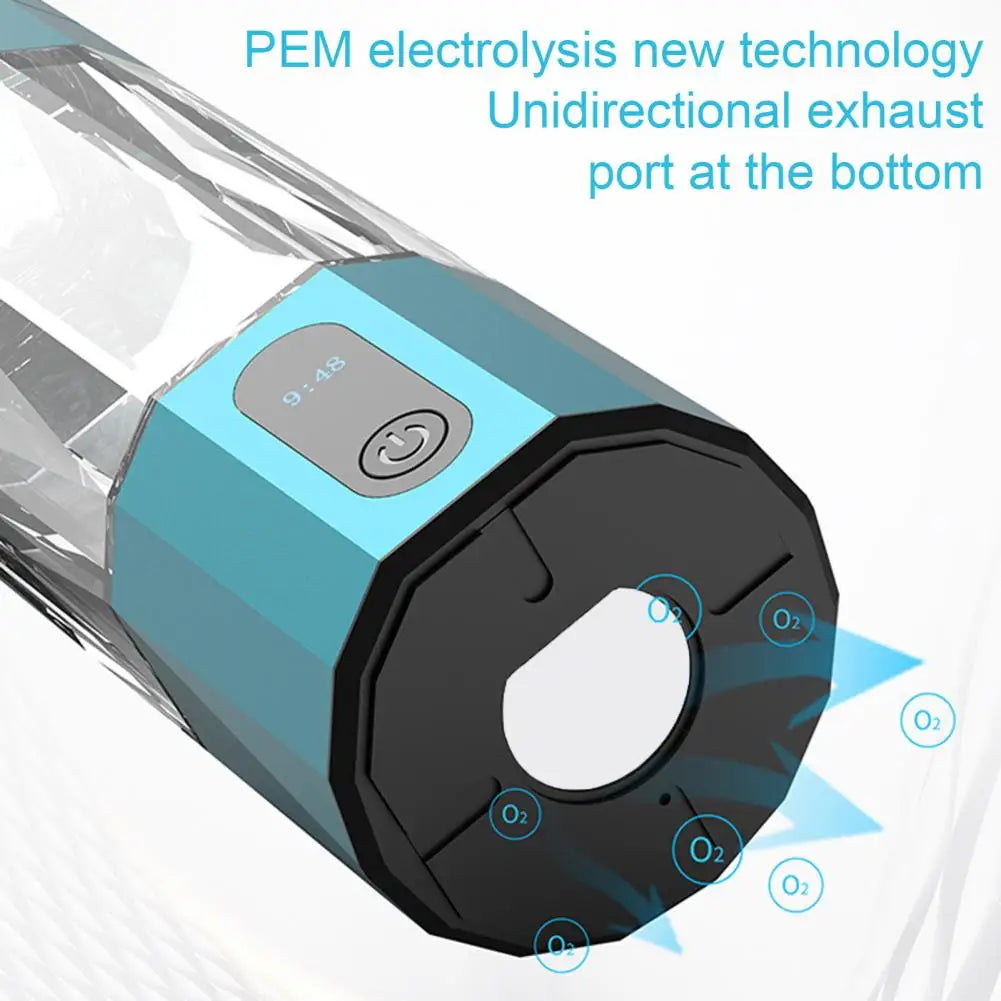 208ml Hydrogen Water Bottle Generator 6000-8000 PPB Portable Hydrogen Water Ionizer Machine with PEM Technology